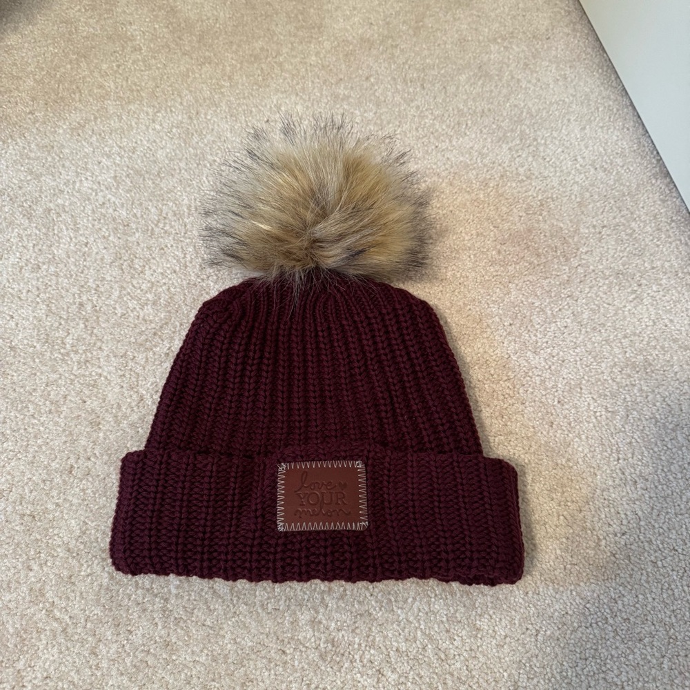 Love Your Melon Maroon Beanie | Barely Worn!